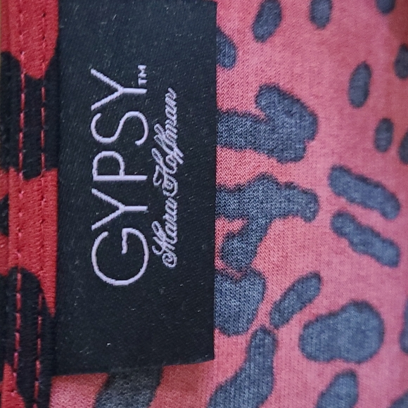 Sexy Wrap dress.NWOT Gypsy by Mara Hoffman. Red/black animal print. Small. - Picture 7 of 9